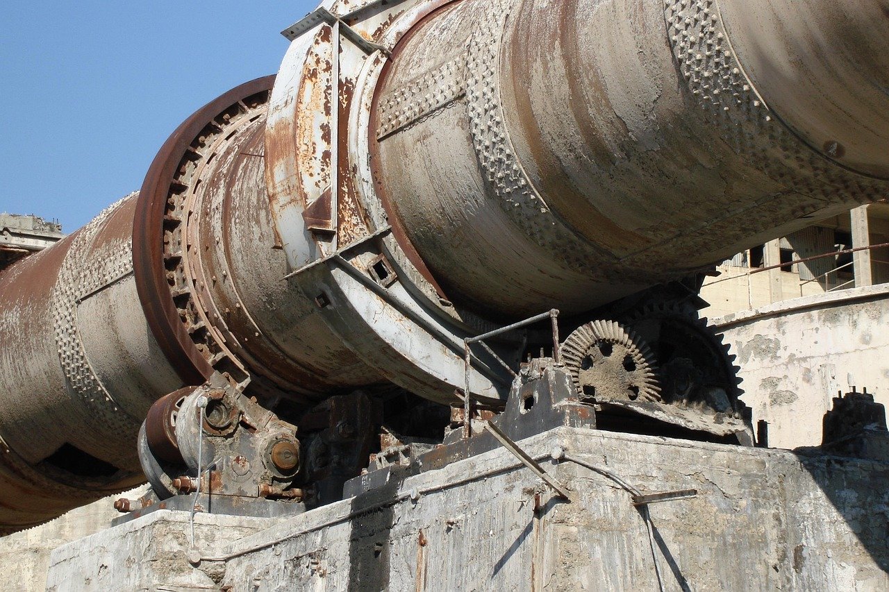 industrial, ruin, cement, factory, abandoned, old, broken, building, past, lapsed, architecture, pipe, gears, rust, brown industry
