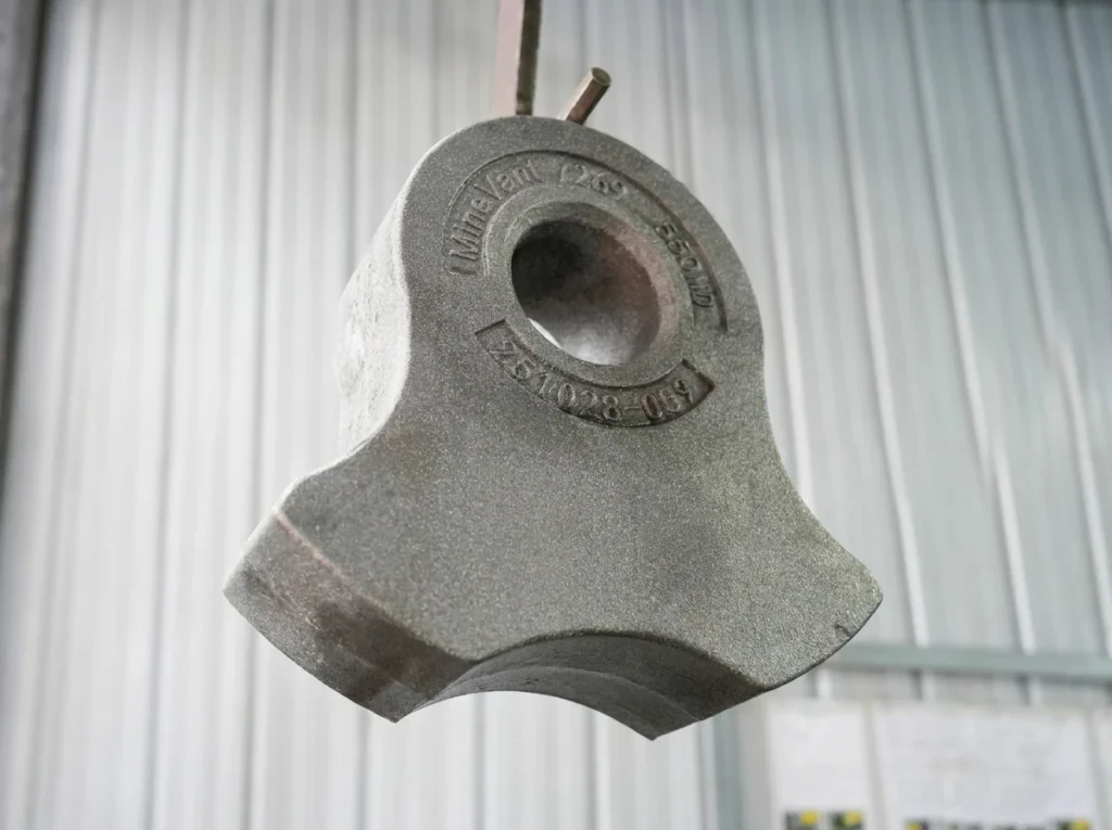 high-manganese-tic-insert-crusher-hammer High manganese crusher hammer with TiC inserts for extended wear life