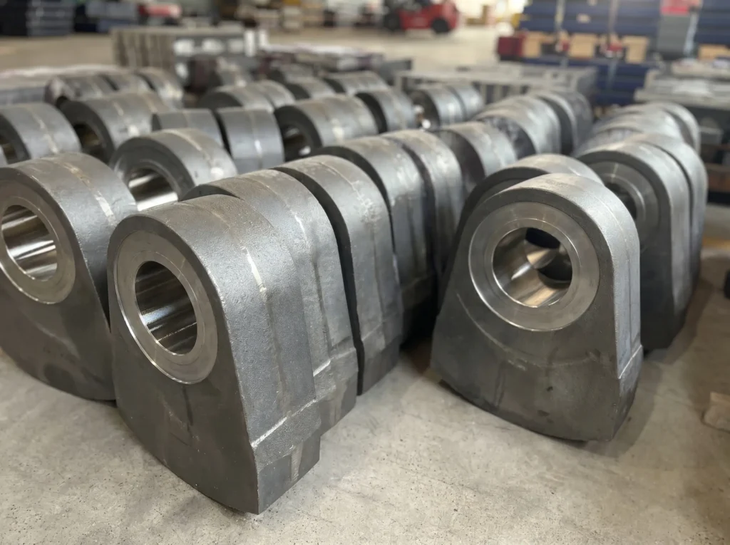 machined-alloy-steel-shredder-hammers Alloy steel shredder hammers with machined mounting holes for heavy-duty recycling