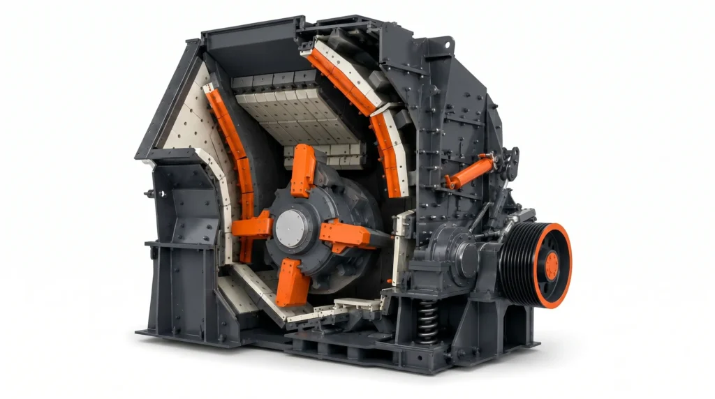 hsi-impact-crusher-render Horizontal Shaft Impact Crusher Equipment